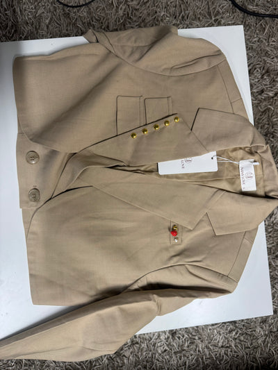 beige korte blazer